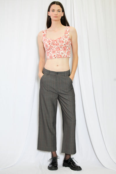 Tailored Cropped  Wide Leg Pants