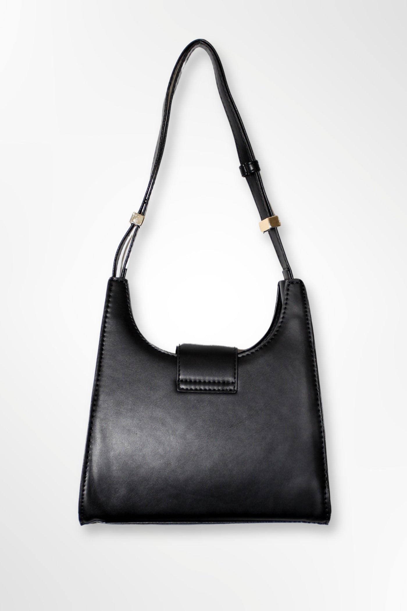 Vegan Leather Black Floral Hand Bag
