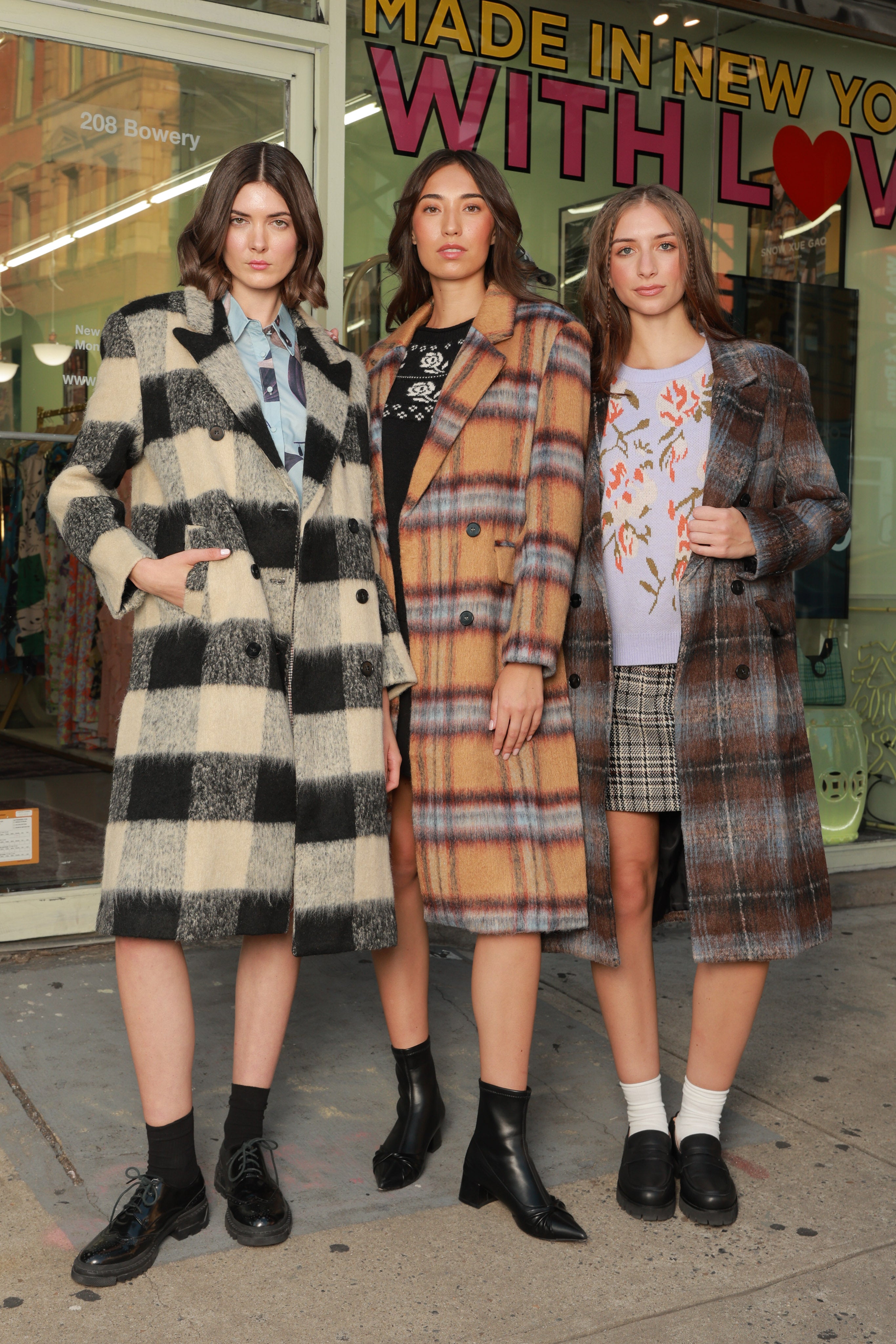 New York Wool Plaid Coats 🔥