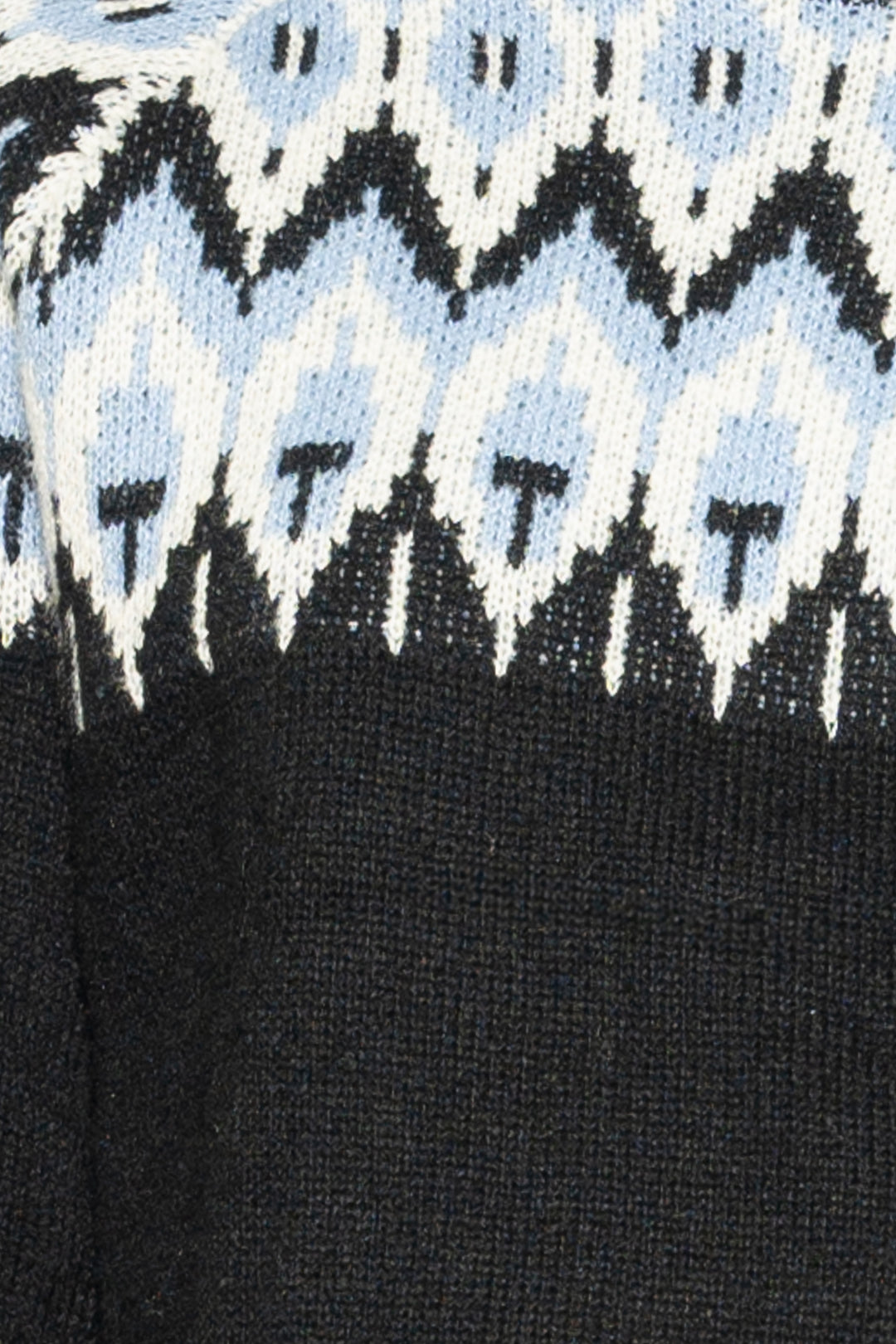 Black Blue Fair Isle Sweater