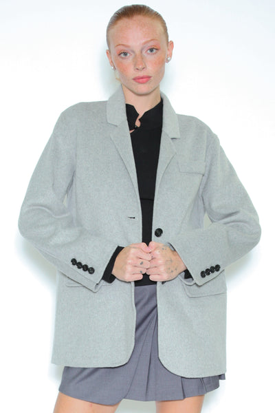 Double-Sided Wool Grey Blazer