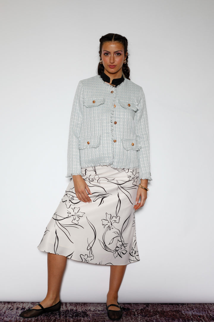 Icy Blue Wool Blazer