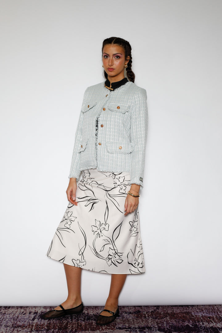 Icy Blue Wool Blazer