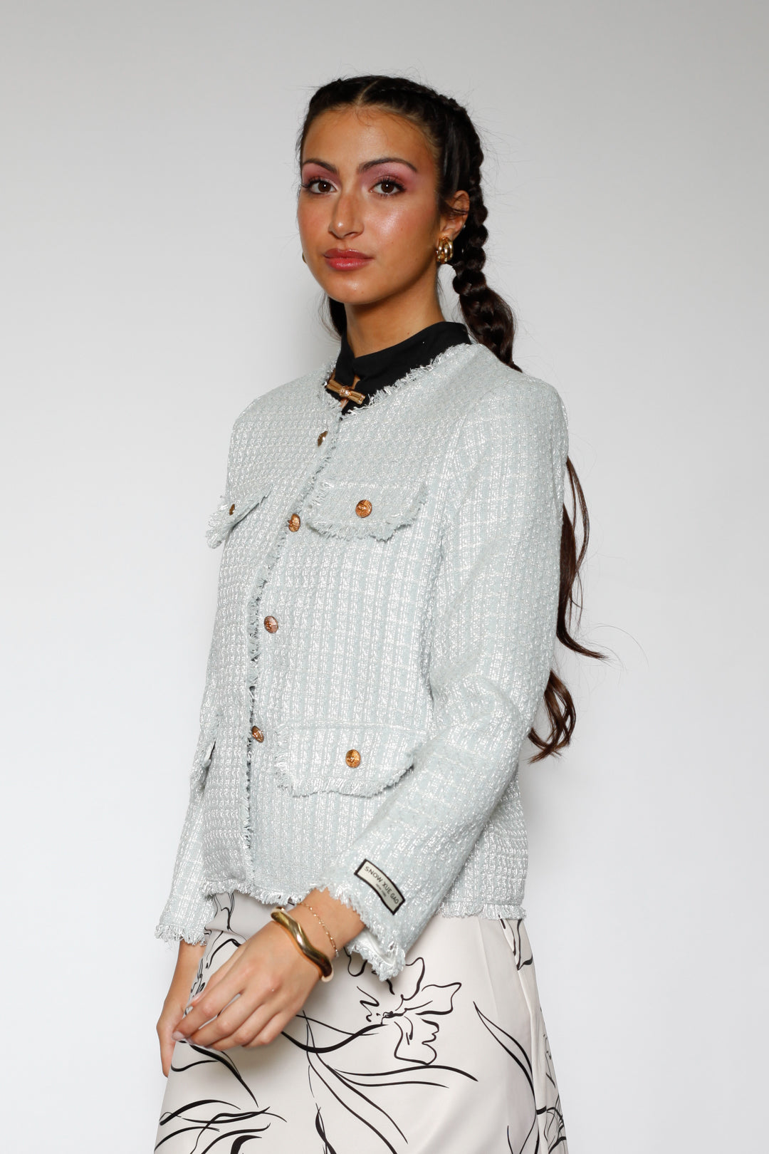 Icy Blue Wool Blazer