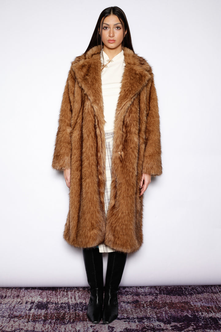 Heavy Wool Teddy Brown Fur Coat