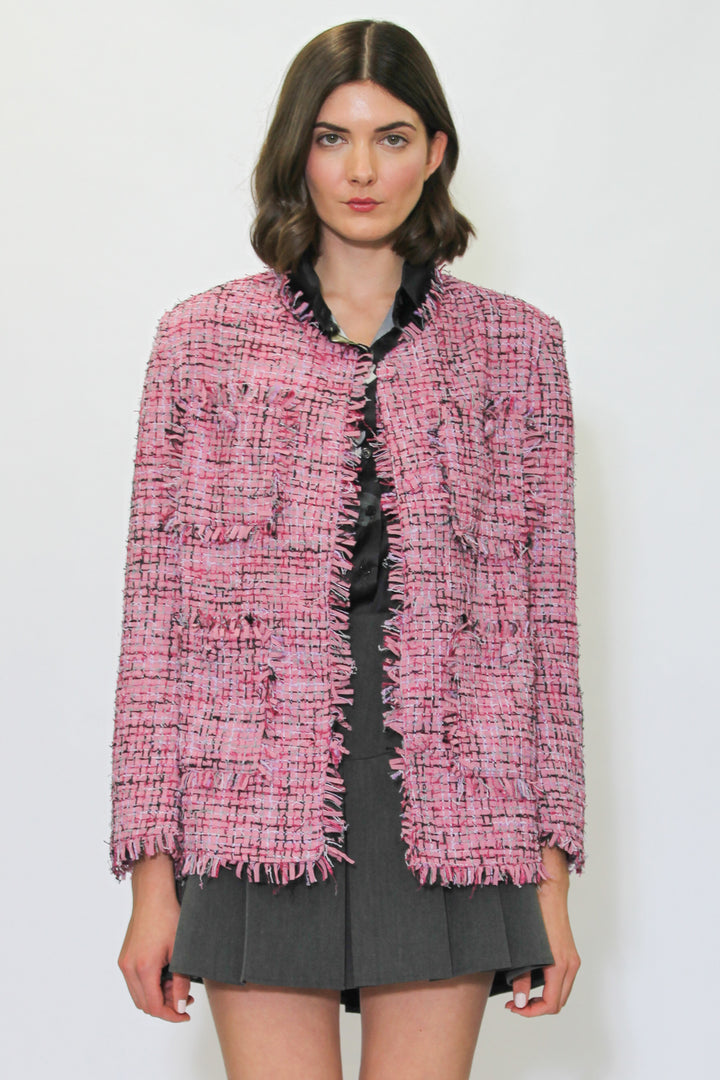 Wool Lilac Tweed Blazer