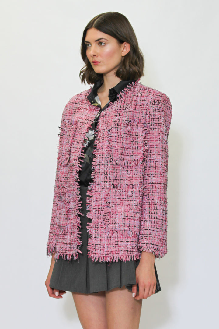 Wool Lilac Tweed Blazer