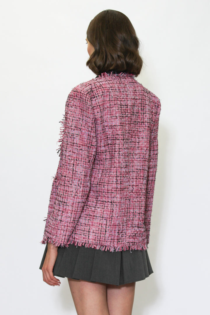 Wool Lilac Tweed Blazer