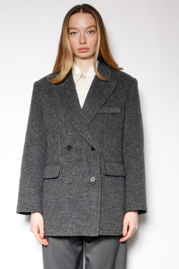 Merino Wool Dark Grey Tailored Blazer