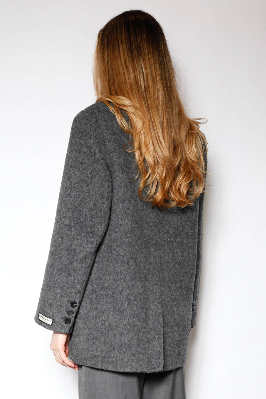 Merino Wool Dark Grey Tailored Blazer
