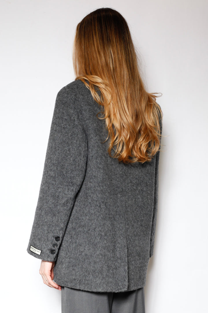 Merino Wool Dark Grey Tailored Blazer