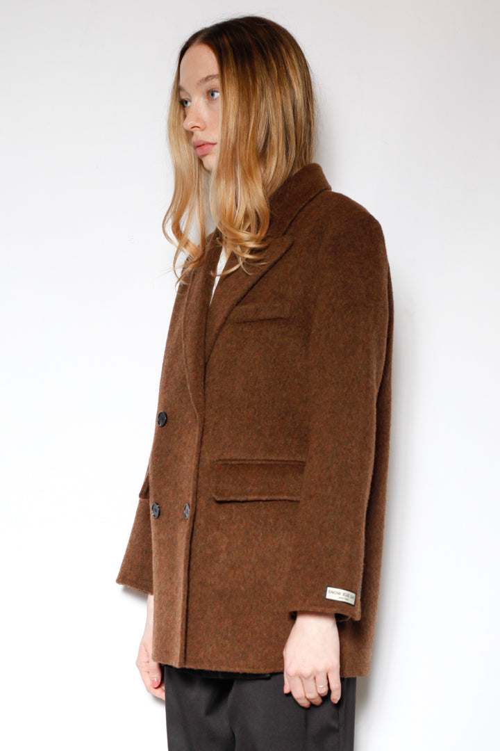 Merino Wool Brown Tailored Blazer