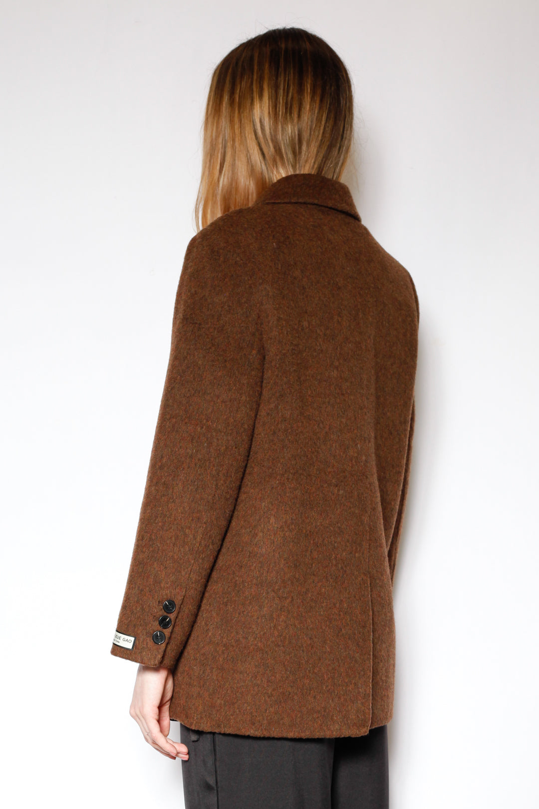 Merino Wool Brown Tailored Blazer