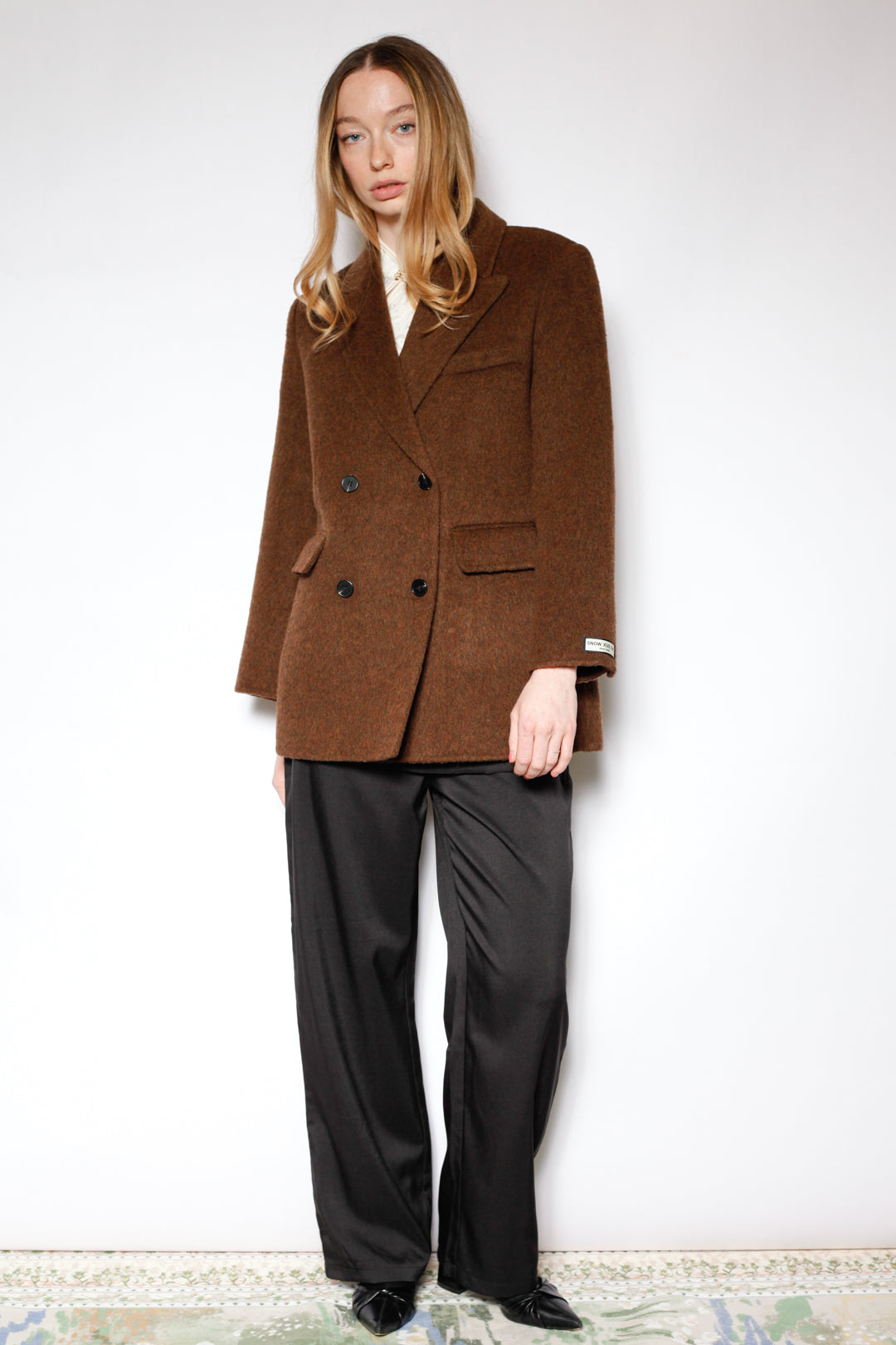 Merino Wool Brown Tailored Blazer