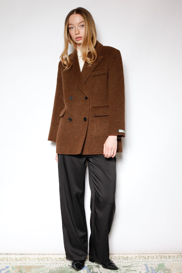 Merino Wool Brown Tailored Blazer