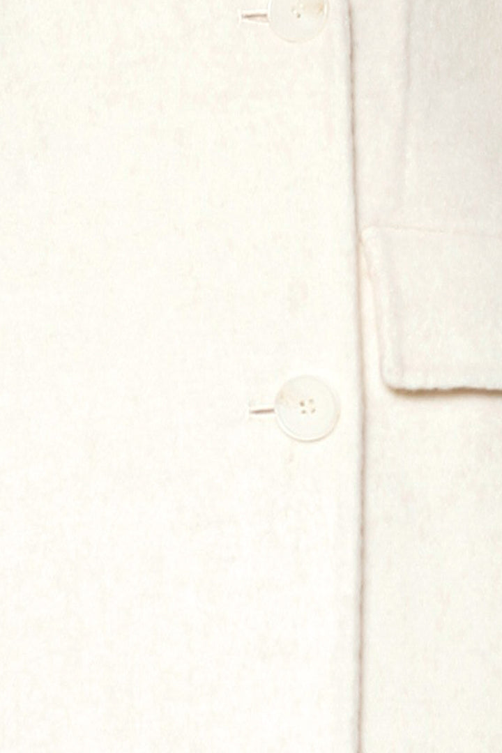 Merino Wool White Tailored Blazer