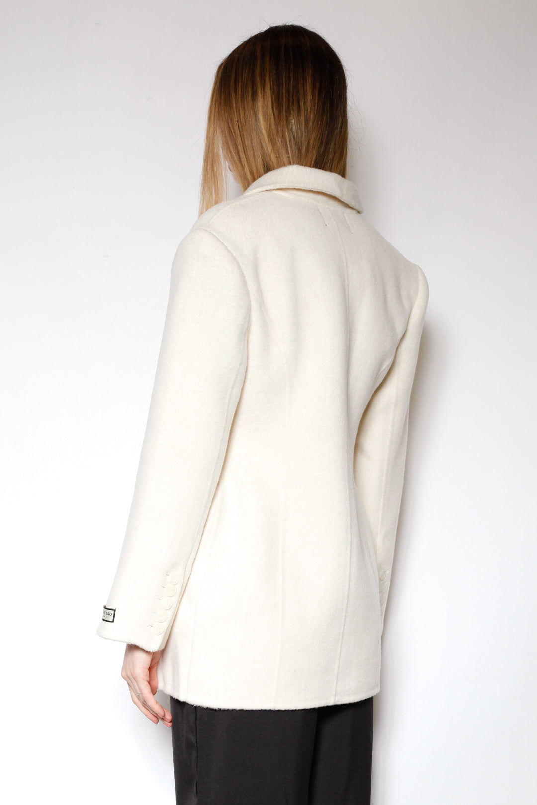 Merino Wool White Tailored Blazer
