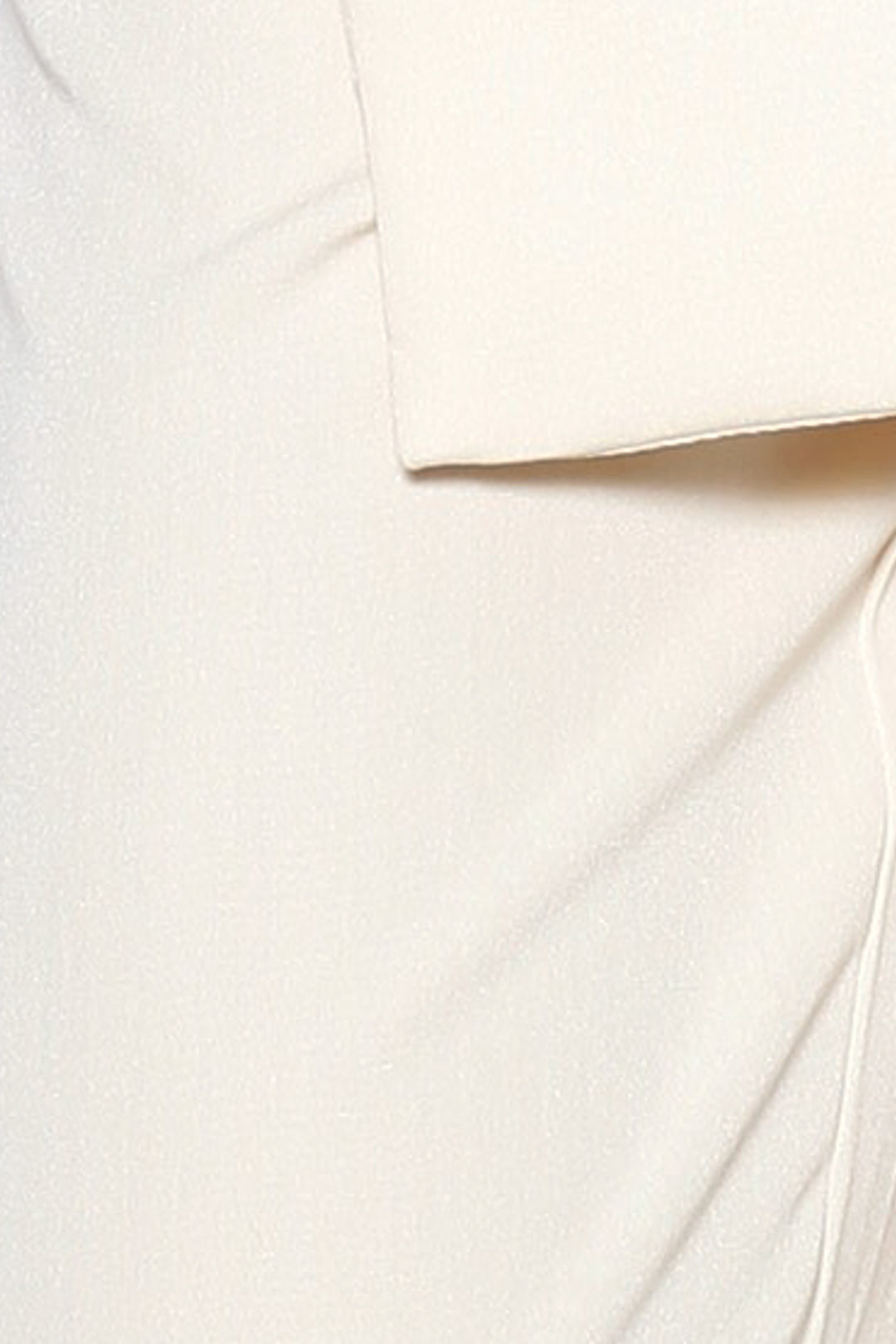 Ivory Wool Layered Wide Leg Pants