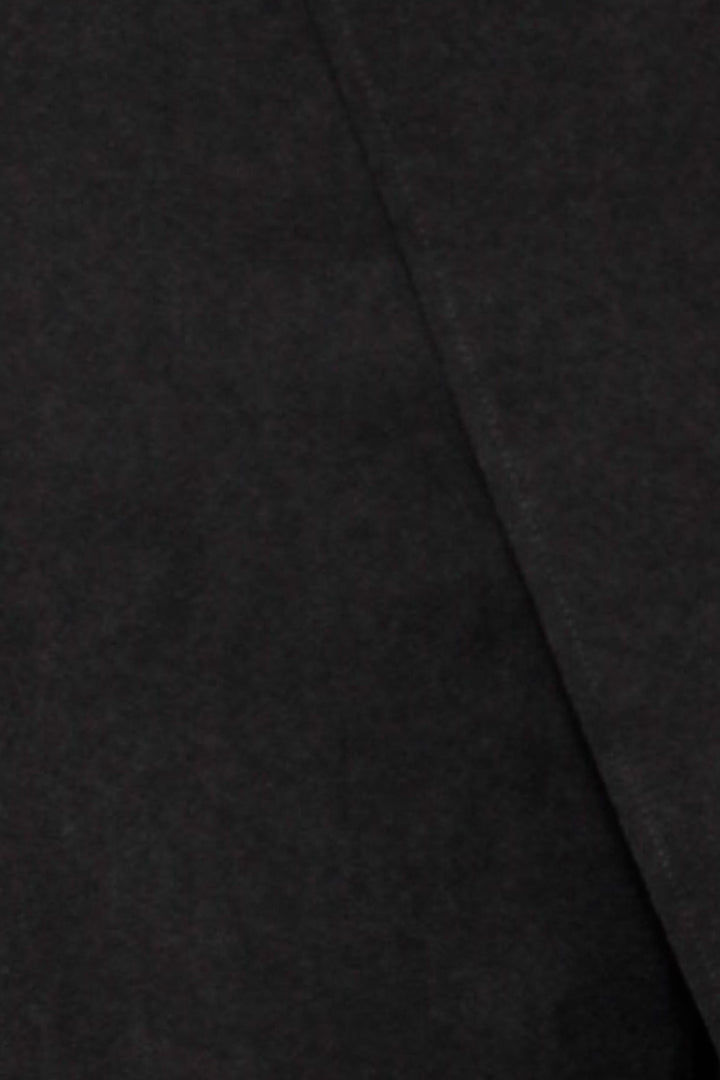 Black Wool Asymmetric Wide Leg Pants
