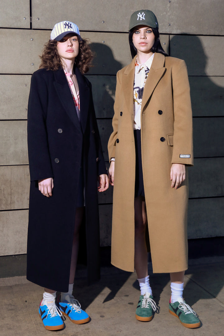 100% Merino Wool Camel Tailored Belted Coat