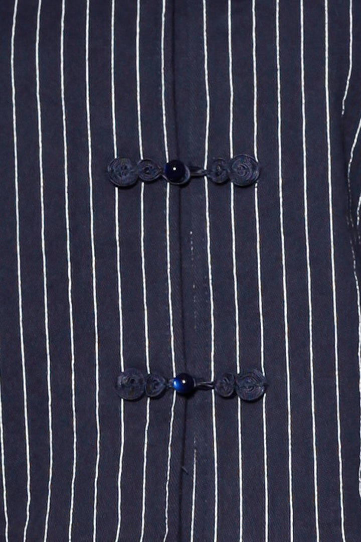 Cotton Denim Pinstripe Jacket