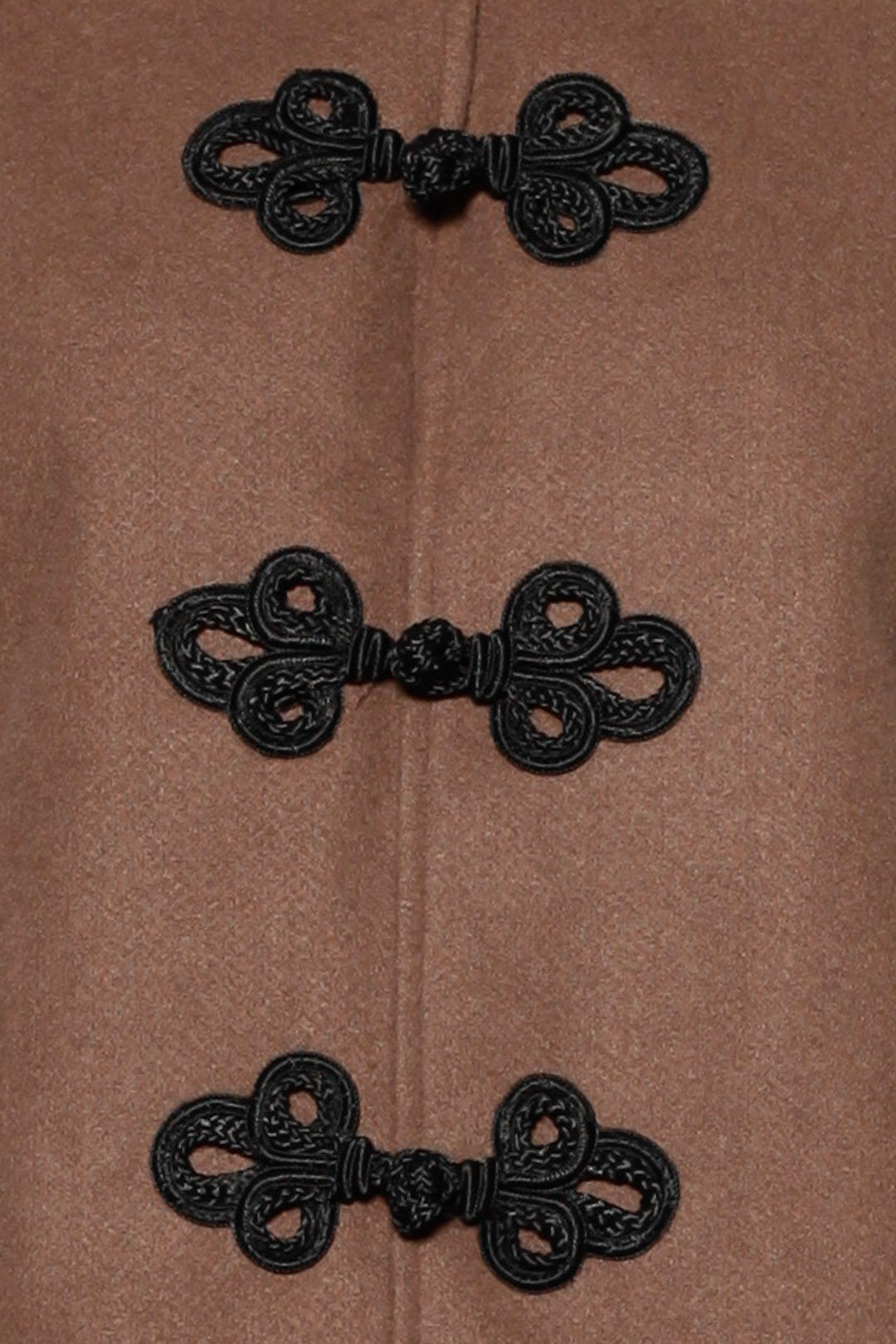 Wool Brown Frog Closure Jacket