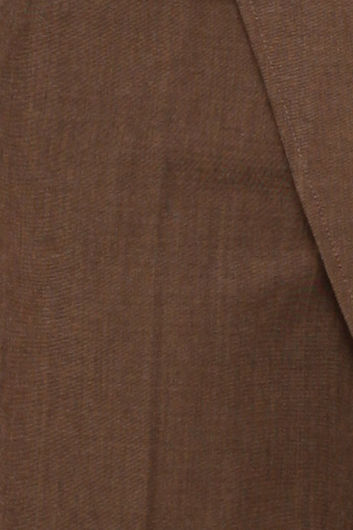 Wool Brown Wrap Wide Leg Pants