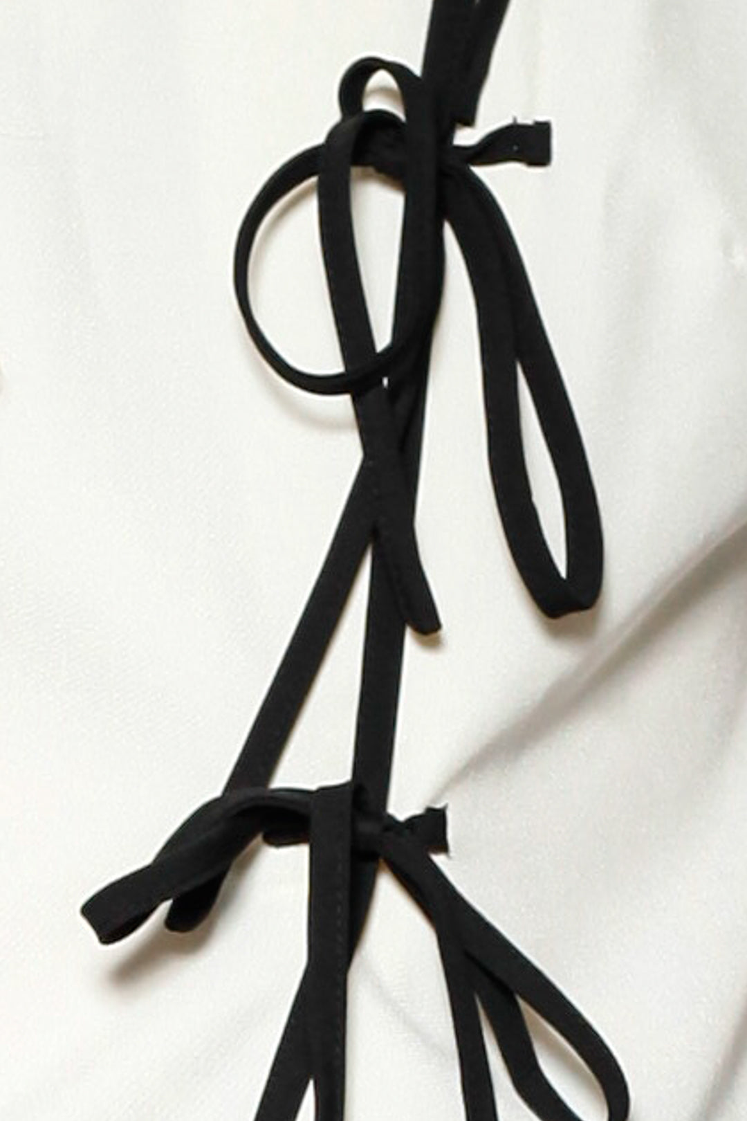 Cotton Poplin White Bow Tie Top