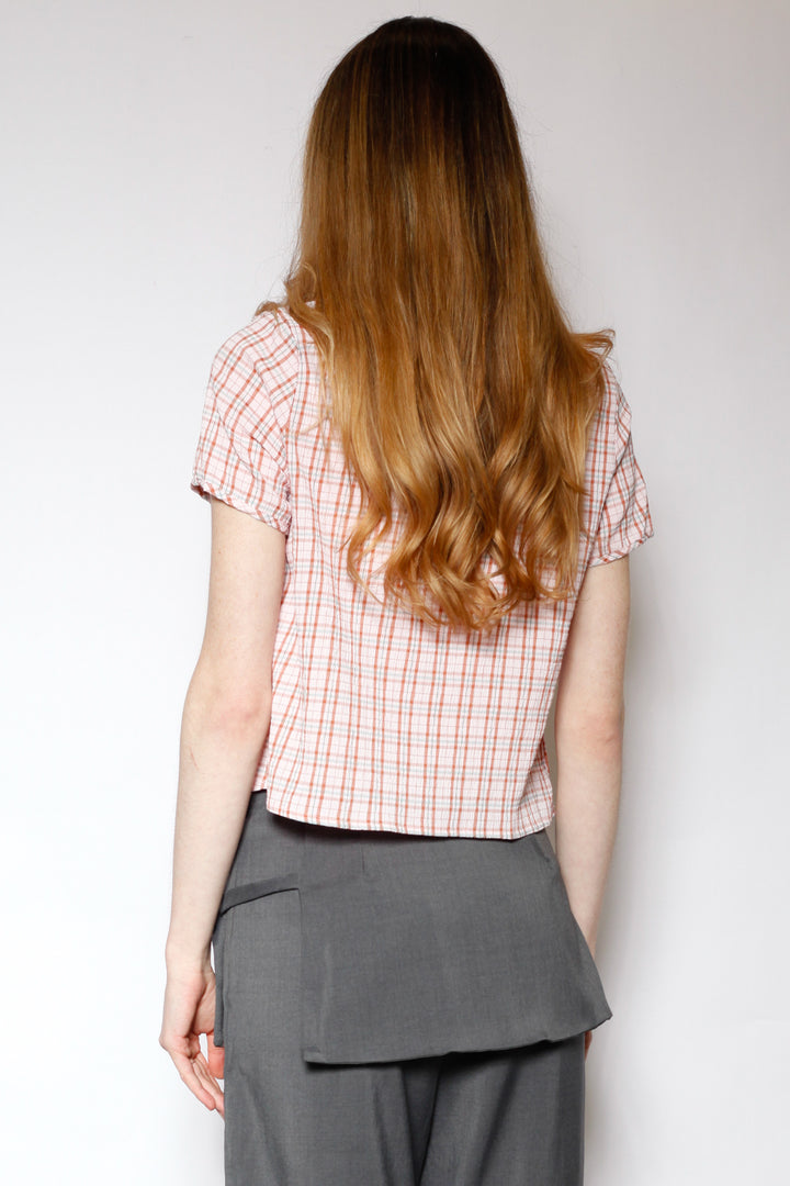 Cotton Pink Poplin Qipao Style Top