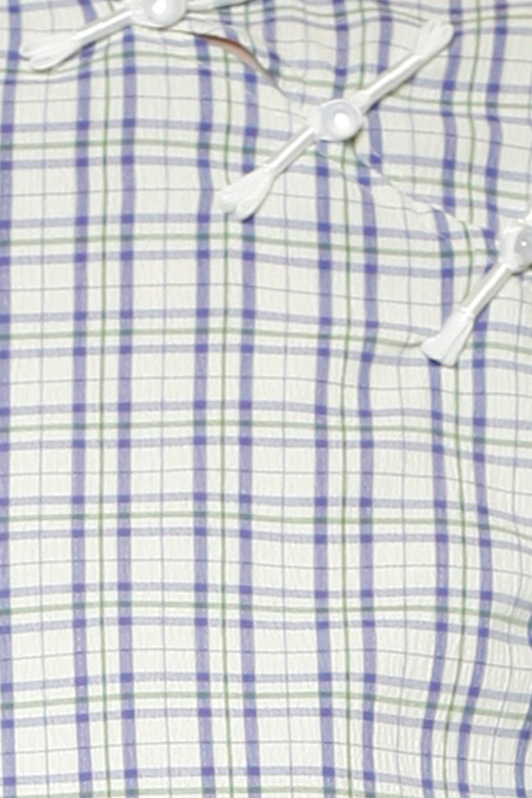 Cotton Blue Poplin Qipao Style Top