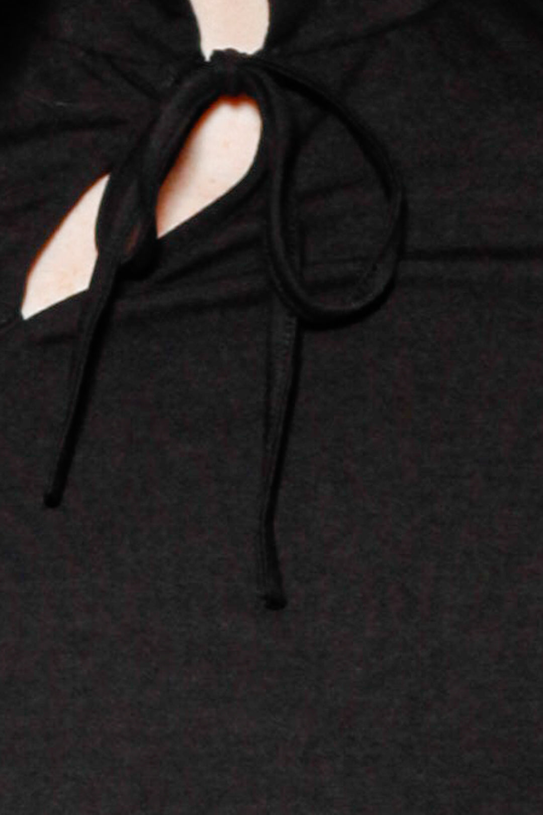 Cotton Asymmetrical Tie Neck Top