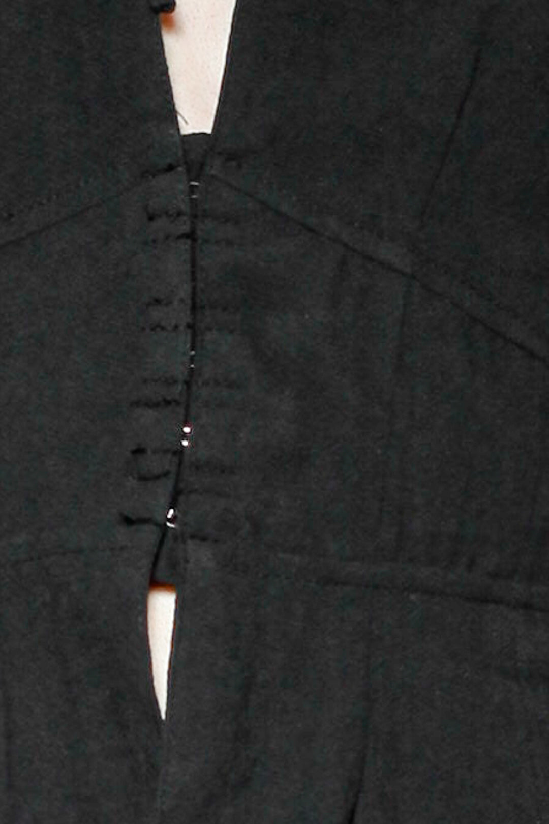 Cotton Black Qipao Corset Halter Top