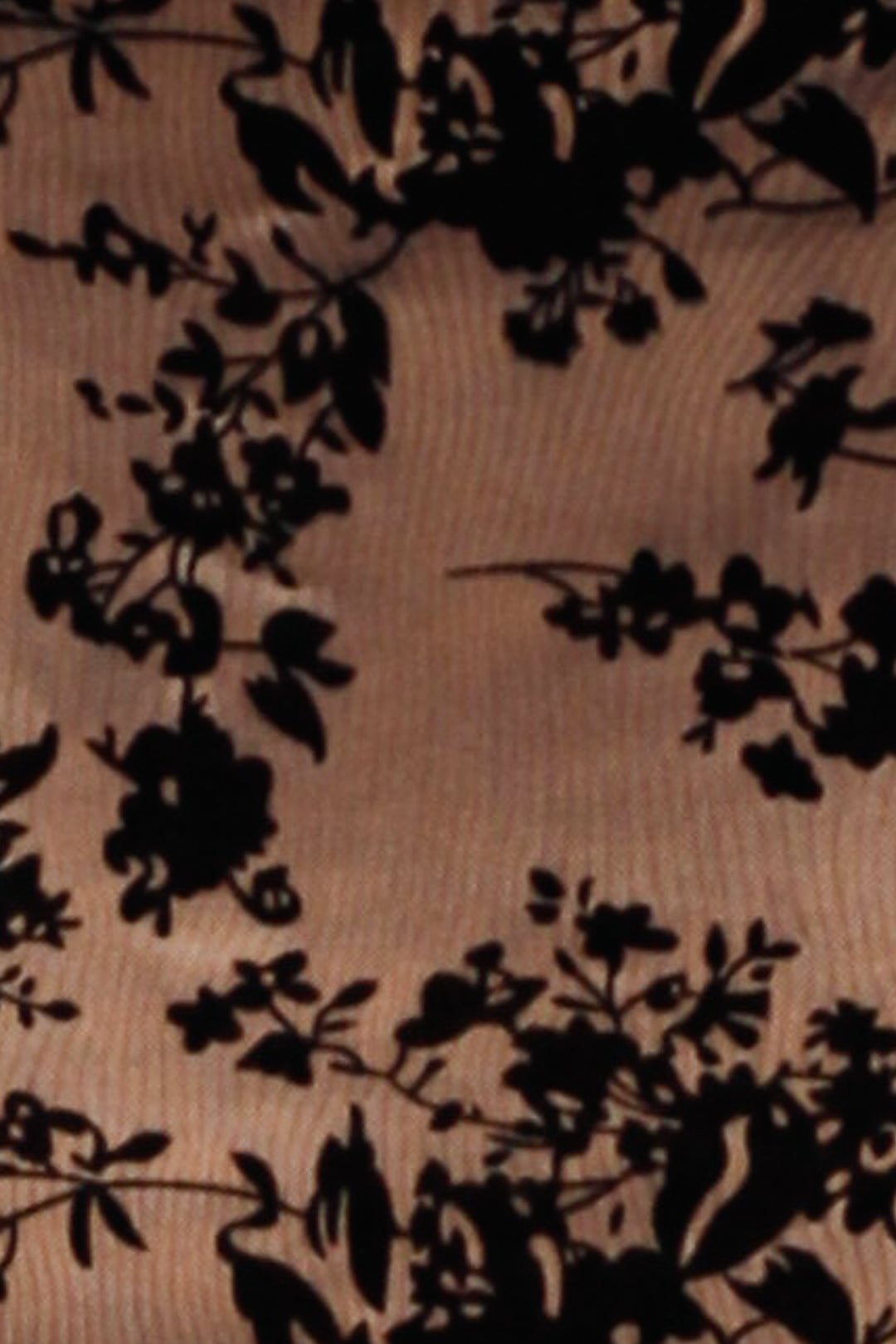 Cotton Mesh Black Floral Asymmetrical Skirt