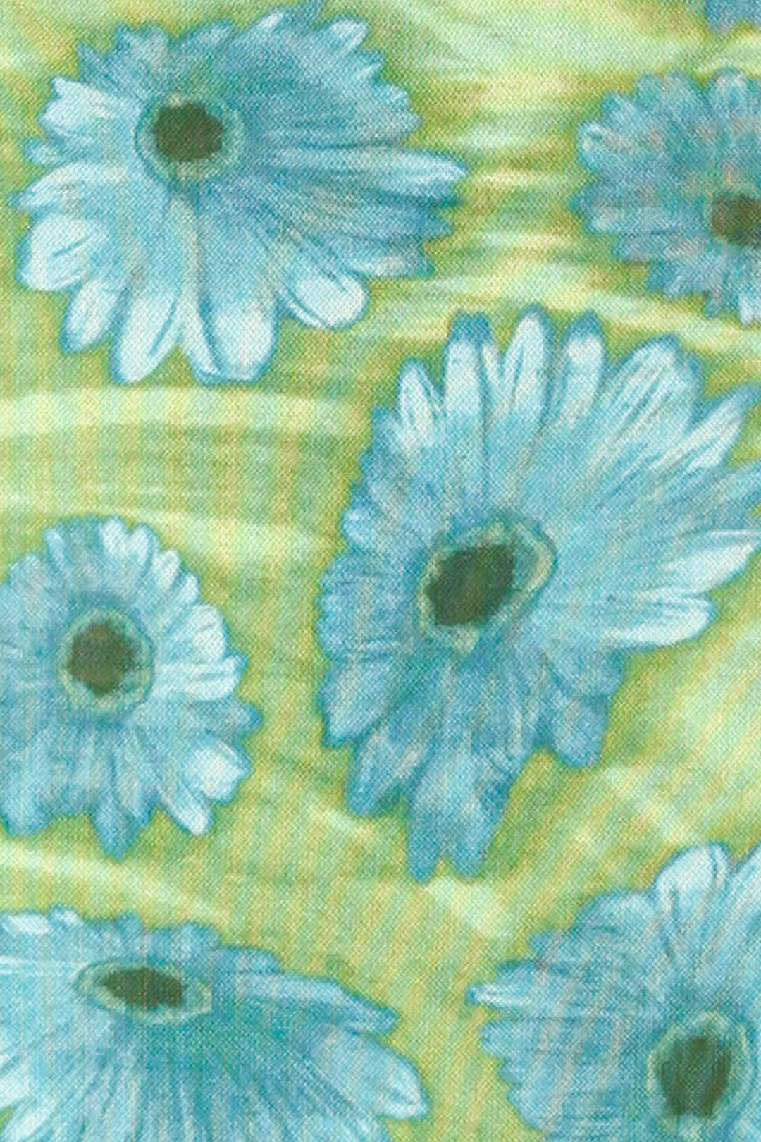Cotton Mesh Green Floral Skirt