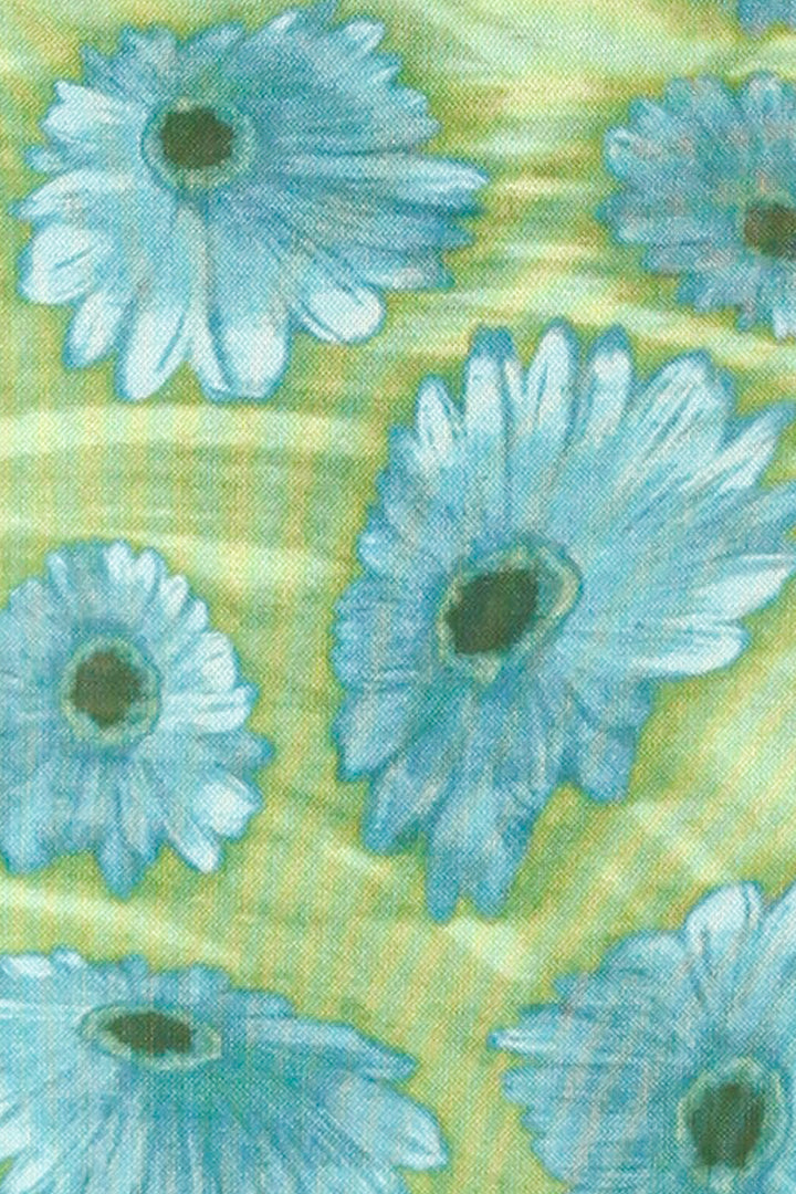 Cotton Mesh Green Floral Skirt