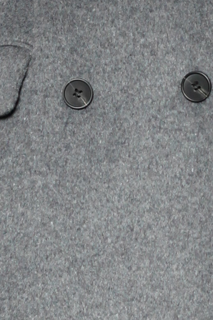 100% Merino Wool Grey Tailored Belted Coat