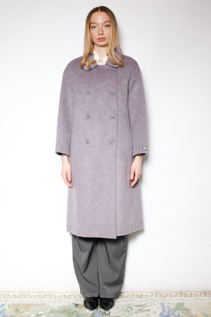 100% Merino Wool Lavender Drop Shoulder Coat