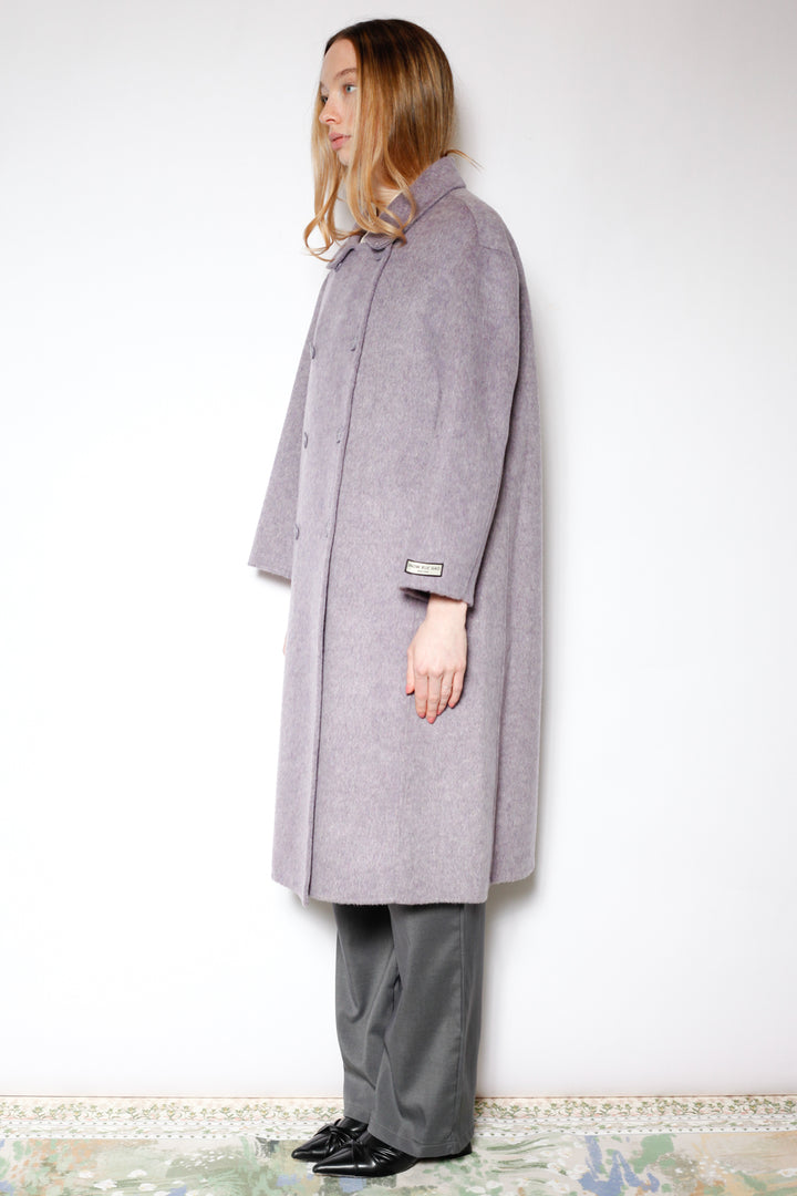 100% Merino Wool Lavender Drop Shoulder Coat