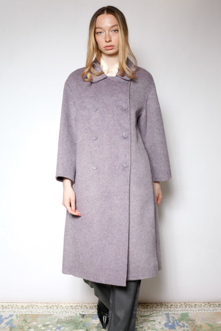 100% Merino Wool Lavender Drop Shoulder Coat
