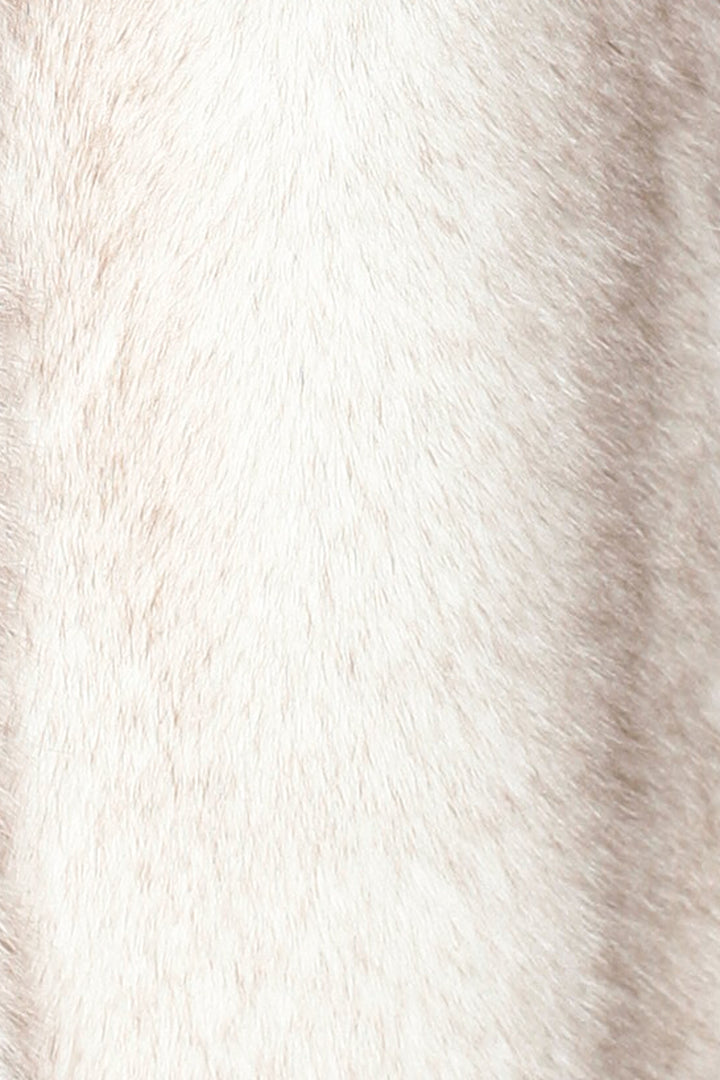 Heavy Wool Faux Fur White Coat