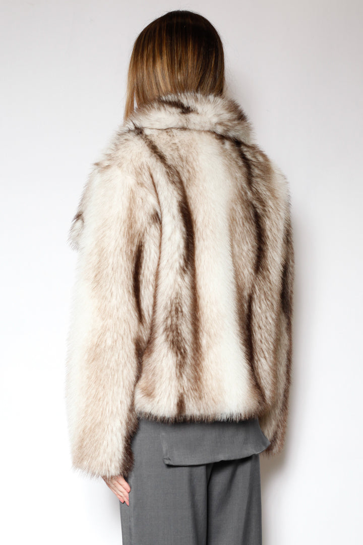 Heavy Wool Faux Fur White Jacket