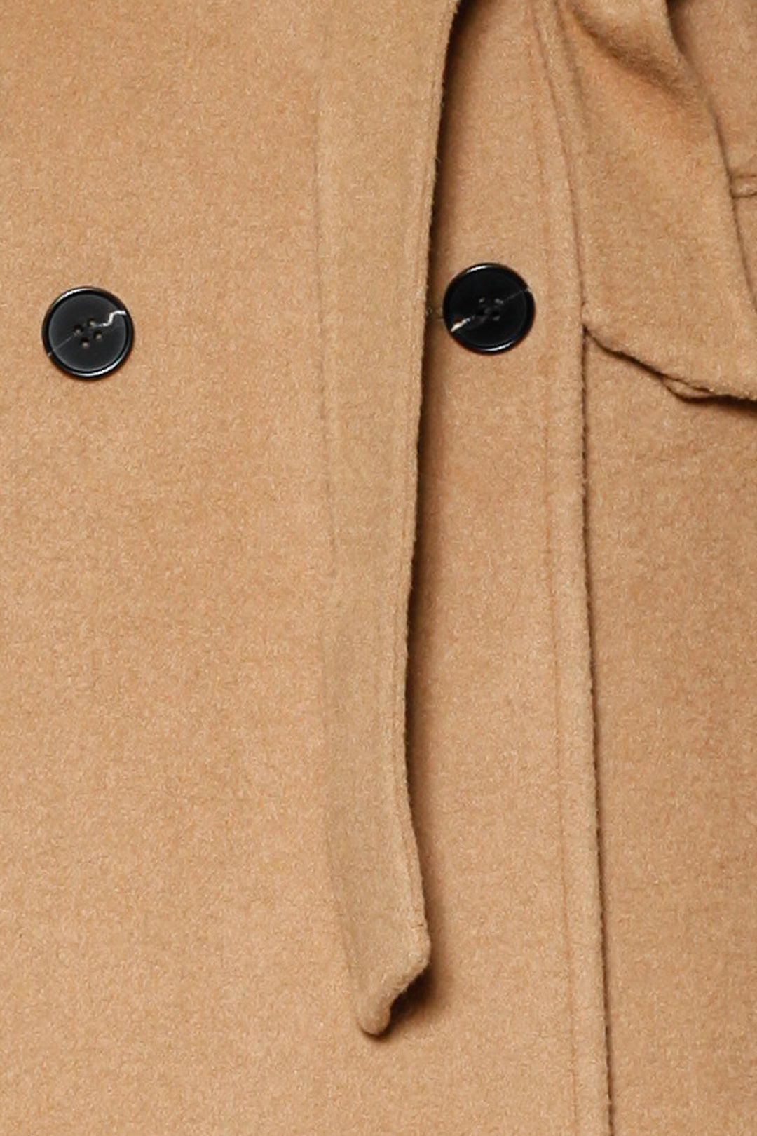 100% Merino Wool Camel Tailored Belted Coat