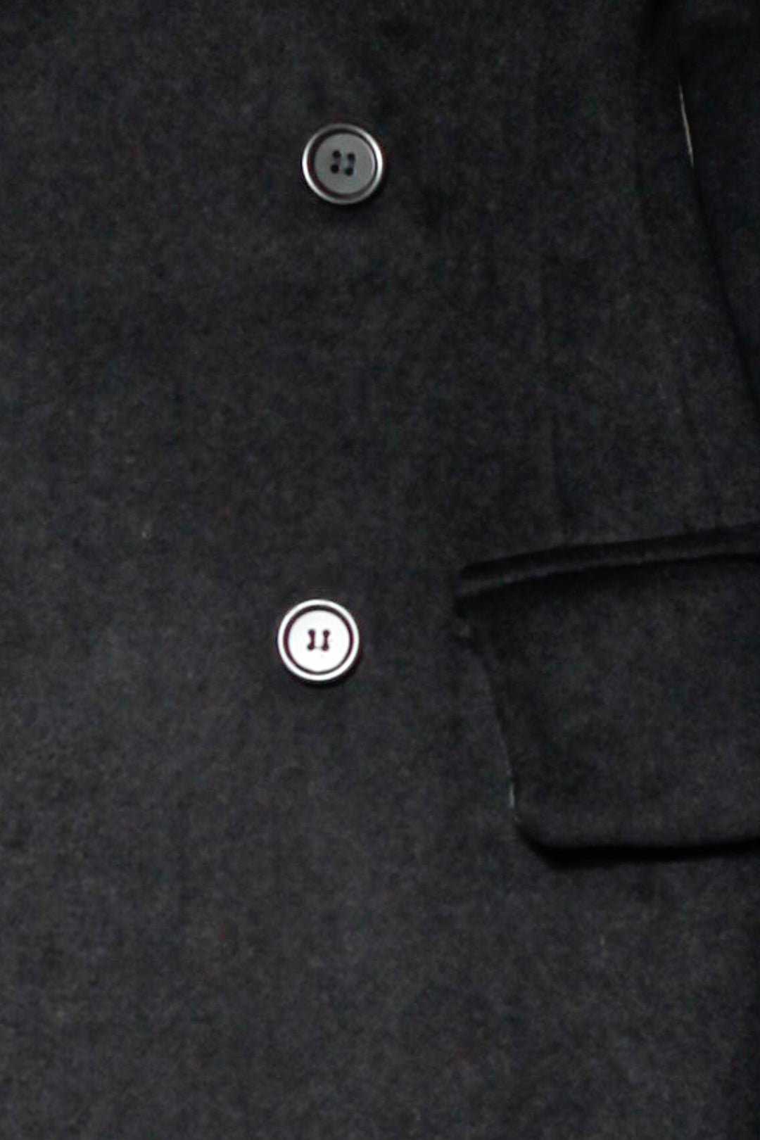 100% Merino Wool Black Structured Long Coat