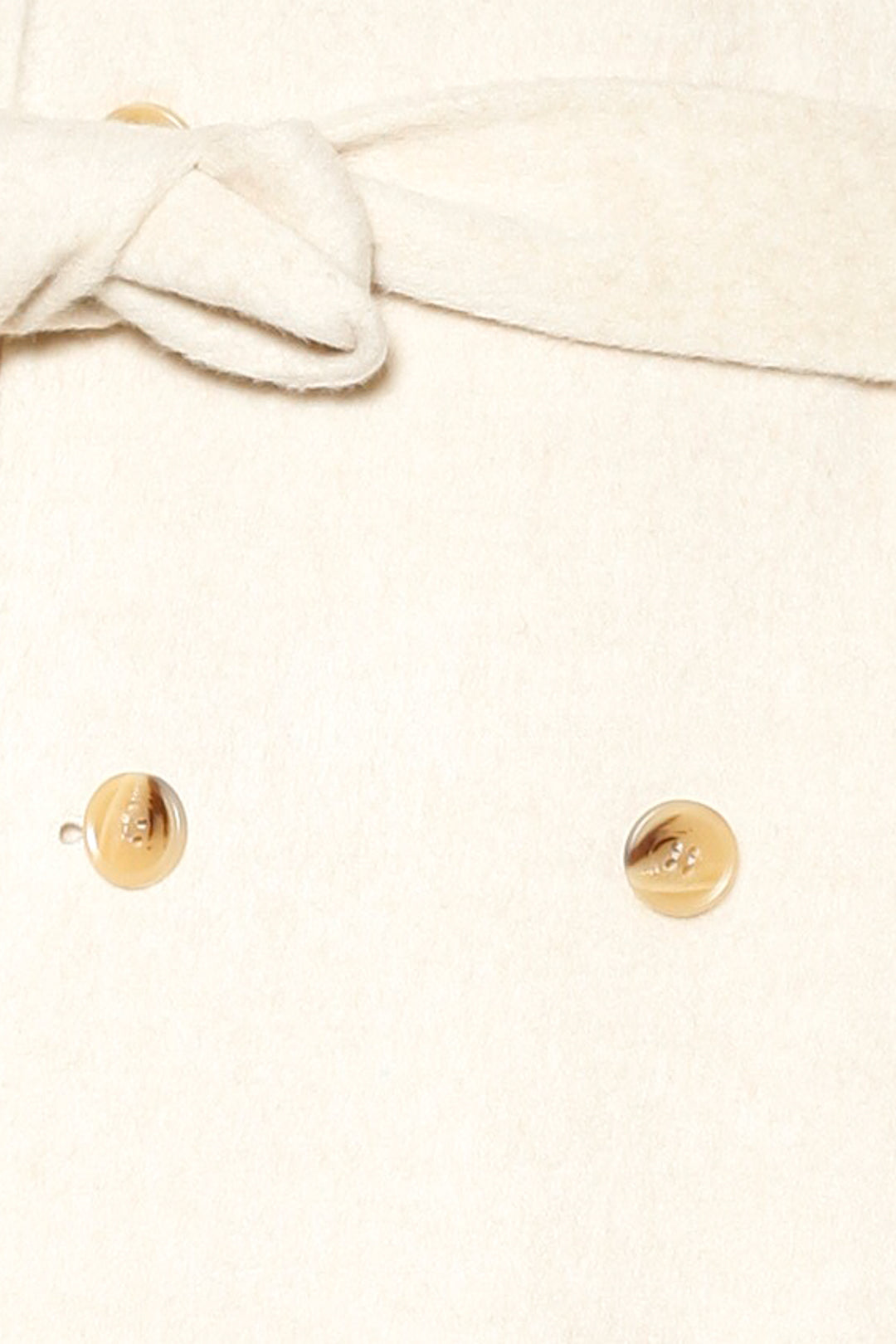 100% Merino Wool Ivory Scarf Coat