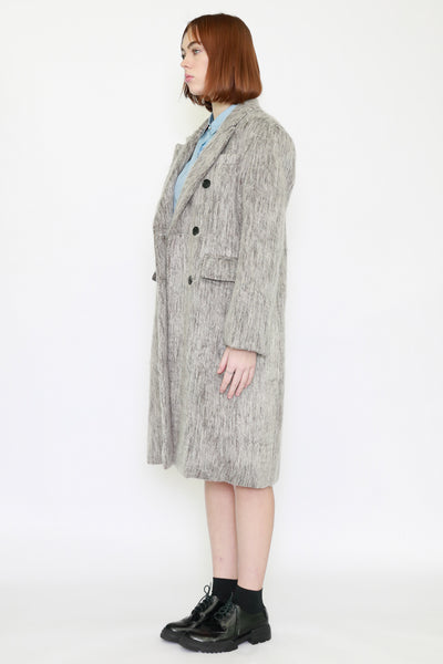 Heavy Wool Grey Classic Double Breasted Coat