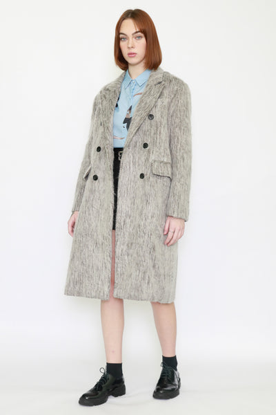 Heavy Wool Grey Classic Double Breasted Coat