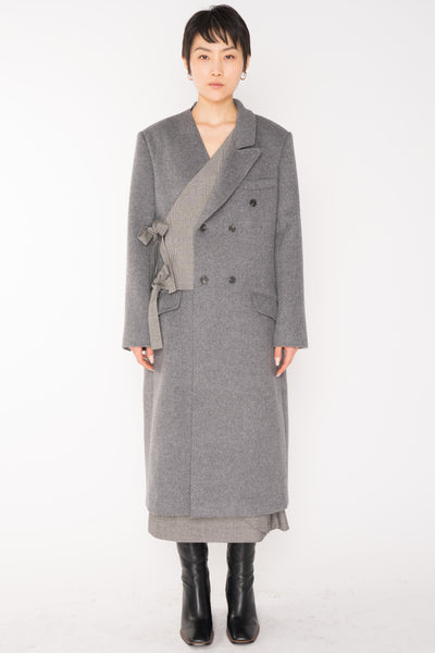 Heavy Wool Grey Double Breasted Coat