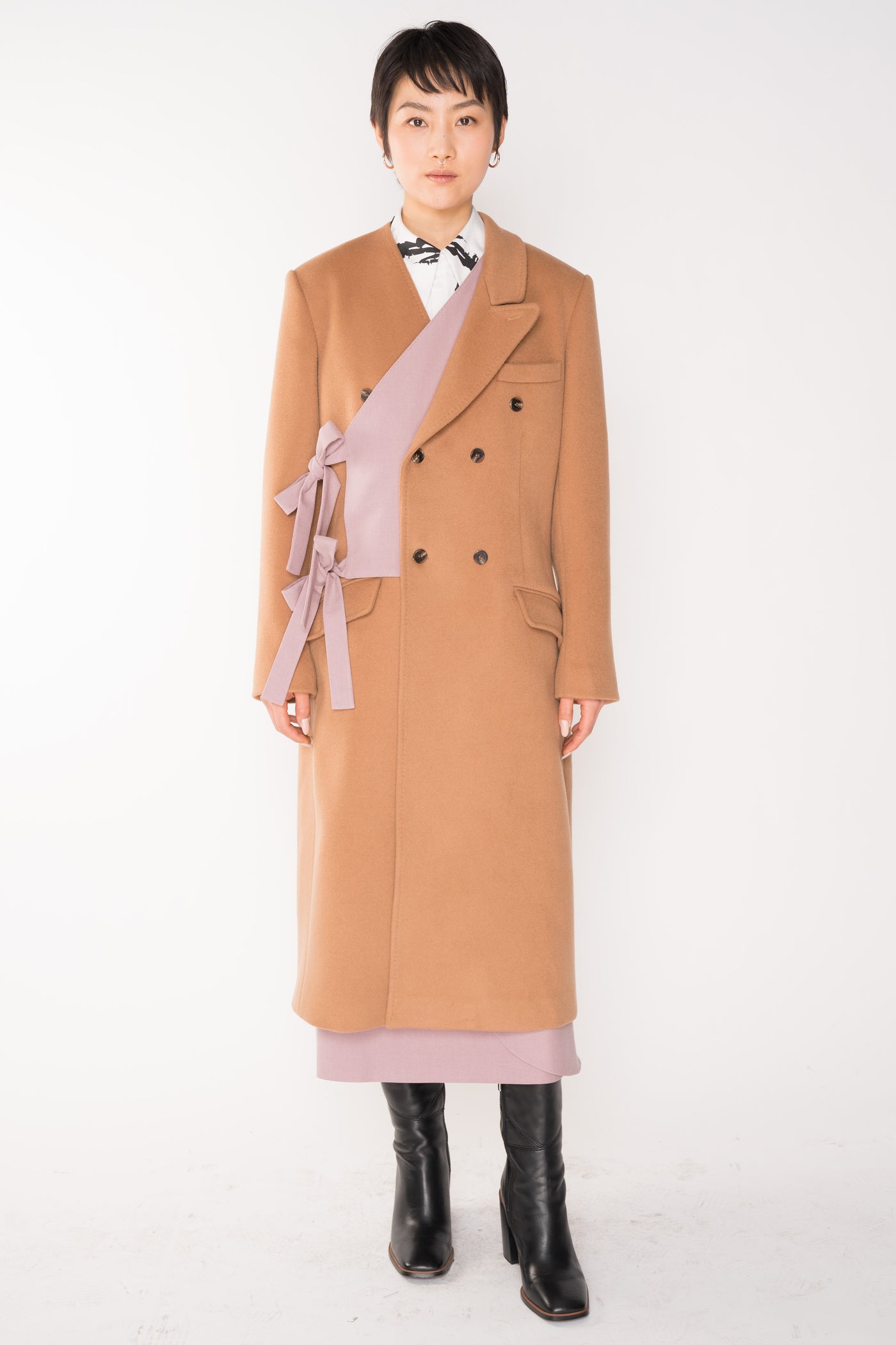 Heavy Wool Camel Double Breasted Coat