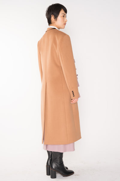 Heavy Wool Camel Double Breasted Coat
